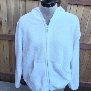 Anthony's white fleece zip front hoodie large